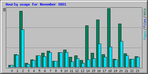 Hourly usage for November 2021