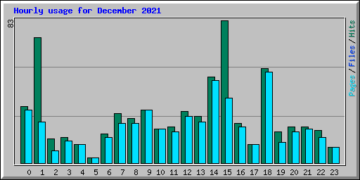 Hourly usage for December 2021