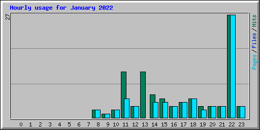 Hourly usage for January 2022