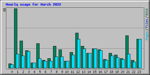 Hourly usage for March 2022